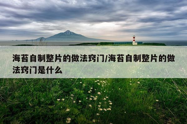 海苔自制整片的做法窍门/海苔自制整片的做法窍门是什么