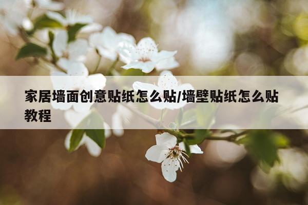 家居墙面创意贴纸怎么贴/墙壁贴纸怎么贴 教程