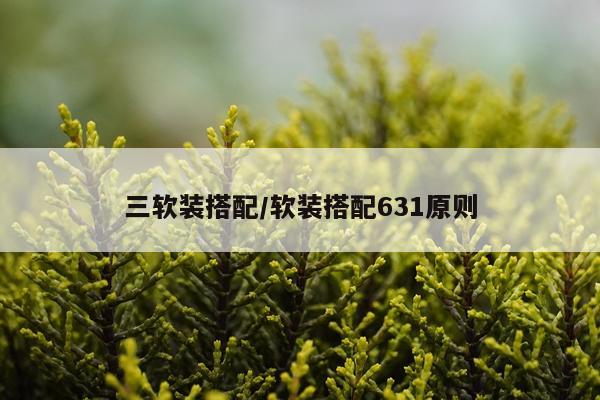 三软装搭配/软装搭配631原则