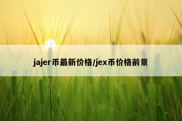jajer币最新价格/jex币价格前景