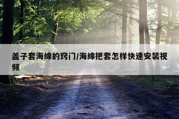 盖子套海绵的窍门/海绵把套怎样快速安装视频