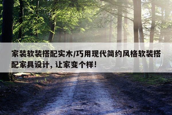 家装软装搭配实木/巧用现代简约风格软装搭配家具设计, 让家变个样!
