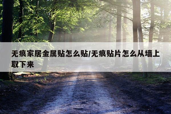 无痕家居金属贴怎么贴/无痕贴片怎么从墙上取下来