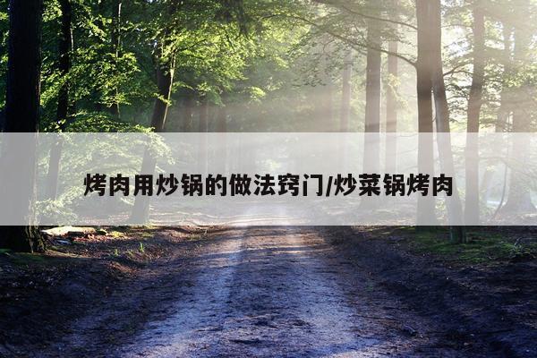 烤肉用炒锅的做法窍门/炒菜锅烤肉
