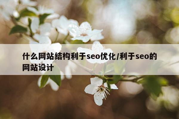 什么网站结构利于seo优化/利于seo的网站设计
