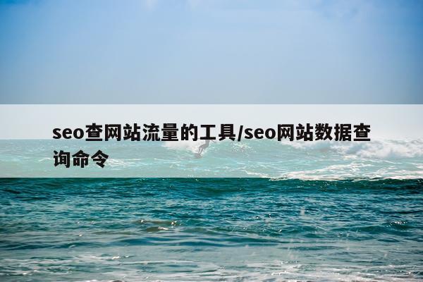 seo查网站流量的工具/seo网站数据查询命令