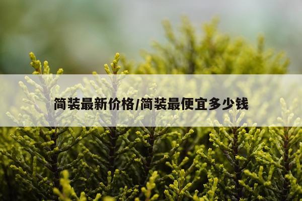 简装最新价格/简装最便宜多少钱