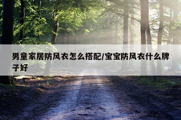 男童家居防风衣怎么搭配/宝宝防风衣什么牌子好