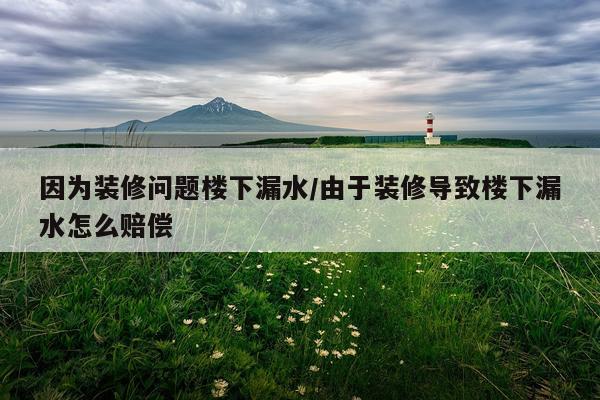 因为装修问题楼下漏水/由于装修导致楼下漏水怎么赔偿