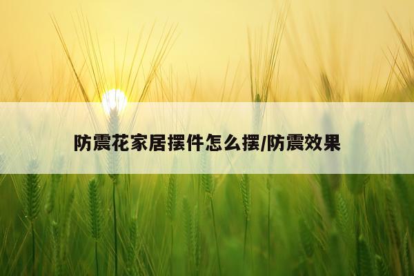 防震花家居摆件怎么摆/防震效果