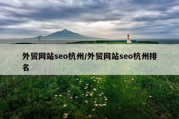 外贸网站seo杭州/外贸网站seo杭州排名