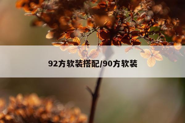 92方软装搭配/90方软装