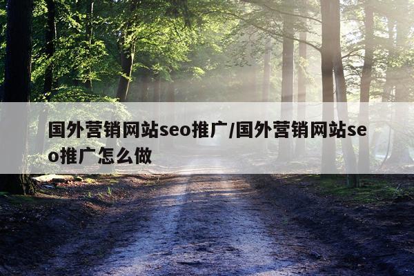 国外营销网站seo推广/国外营销网站seo推广怎么做