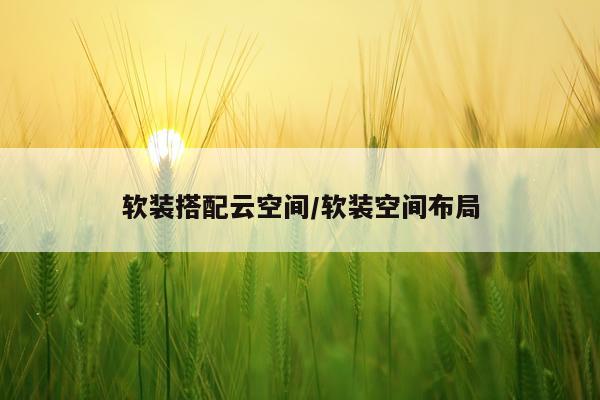 软装搭配云空间/软装空间布局