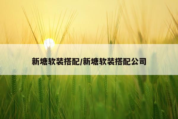 新塘软装搭配/新塘软装搭配公司