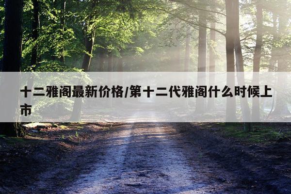 十二雅阁最新价格/第十二代雅阁什么时候上市