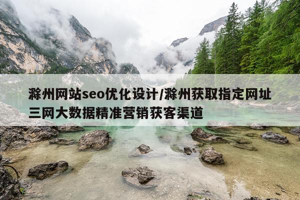 滁州网站seo优化设计/滁州获取指定网址三网大数据精准营销获客渠道