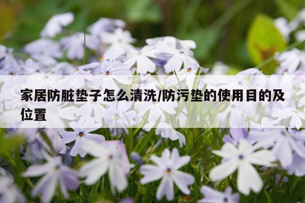 家居防脏垫子怎么清洗/防污垫的使用目的及位置