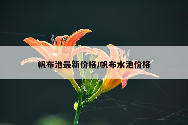 帆布池最新价格/帆布水池价格