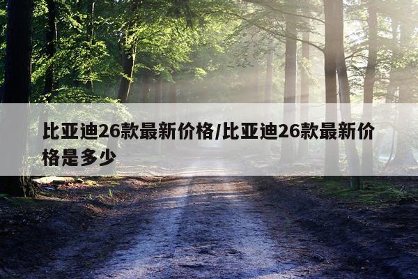 比亚迪26款最新价格/比亚迪26款最新价格是多少