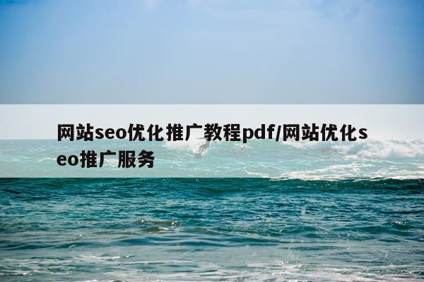 网站seo优化推广教程pdf/网站优化seo推广服务