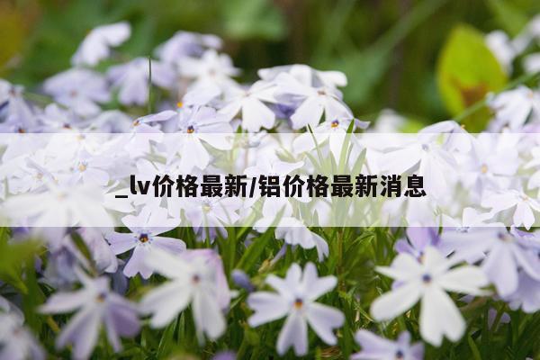 _lv价格最新/铝价格最新消息