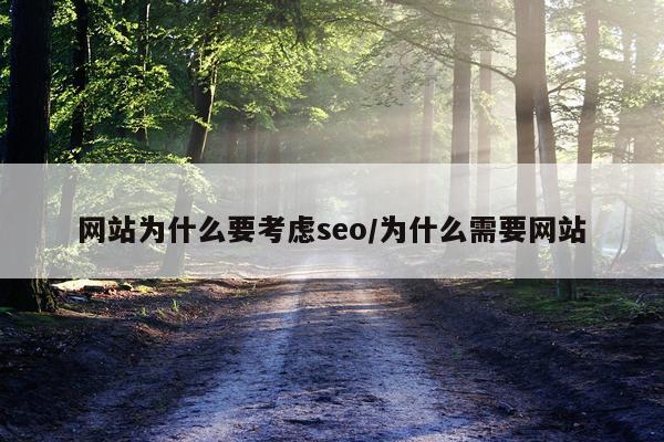 网站为什么要考虑seo/为什么需要网站