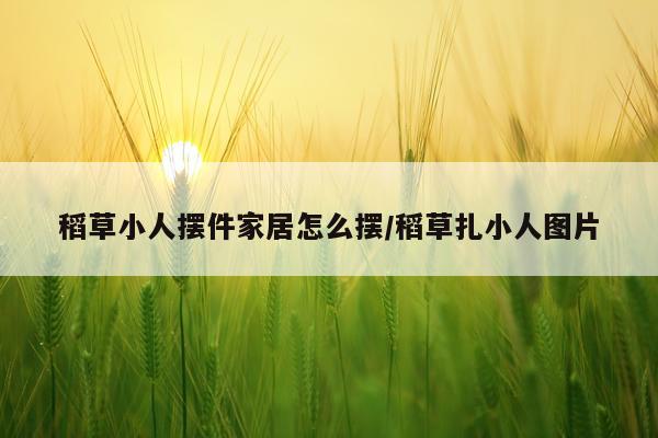 稻草小人摆件家居怎么摆/稻草扎小人图片