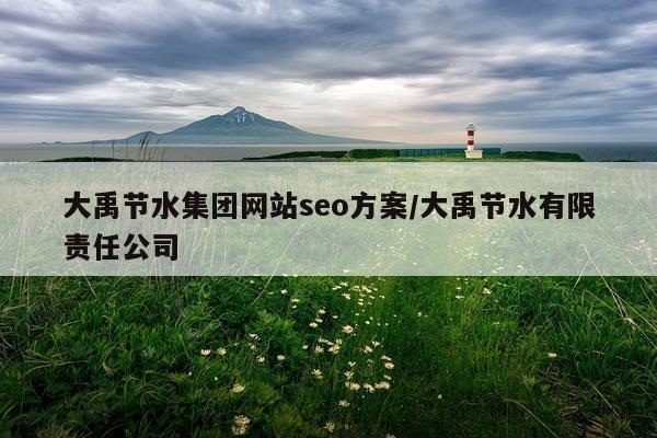 大禹节水集团网站seo方案/大禹节水有限责任公司