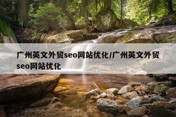 广州英文外贸seo网站优化/广州英文外贸seo网站优化