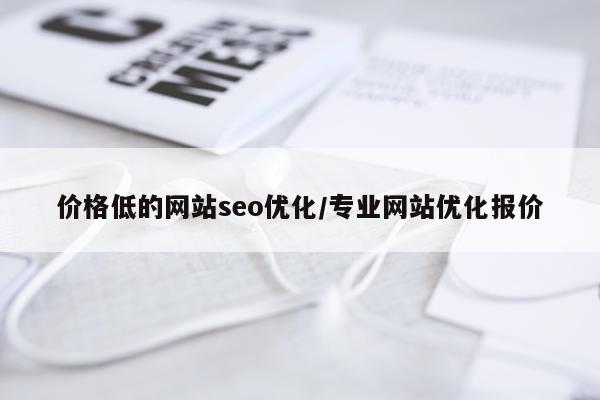 价格低的网站seo优化/专业网站优化报价