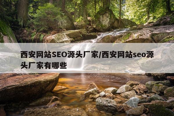 西安网站SEO源头厂家/西安网站seo源头厂家有哪些