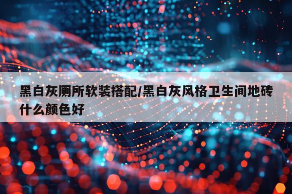 黑白灰厕所软装搭配/黑白灰风格卫生间地砖什么颜色好