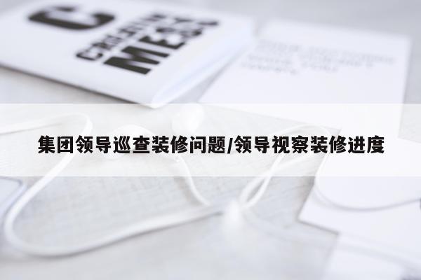 集团领导巡查装修问题/领导视察装修进度