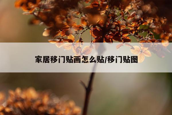 家居移门贴画怎么贴/移门贴图
