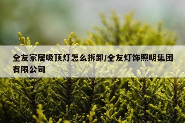 全友家居吸顶灯怎么拆卸/全友灯饰照明集团有限公司
