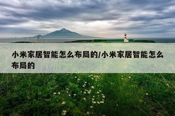小米家居智能怎么布局的/小米家居智能怎么布局的